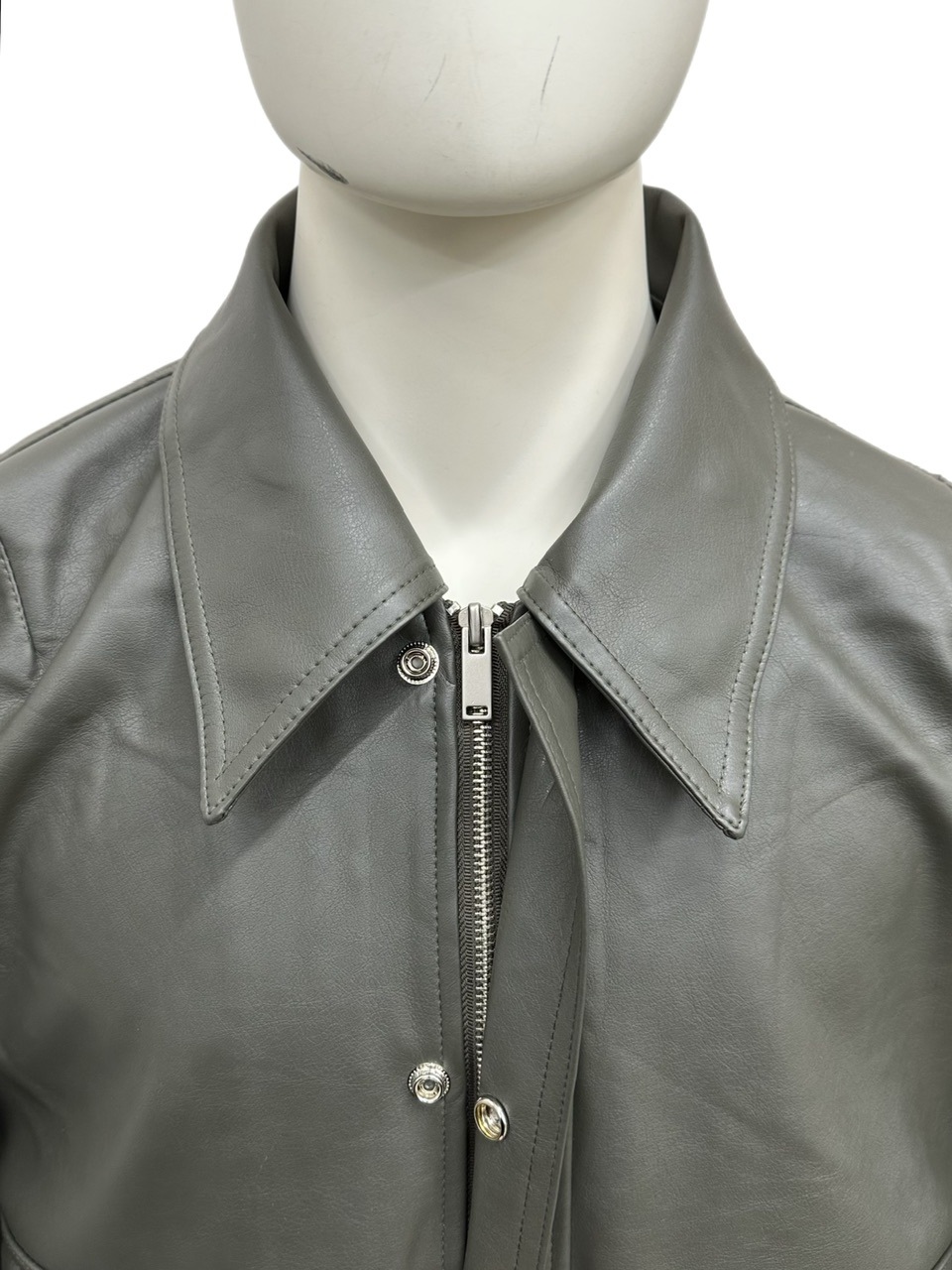大阪店WEB限定【Chikashitsu +】double pocket leather jumper