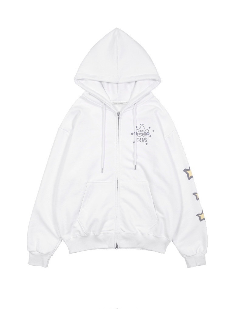 FANCY X DUSTY】DEVIL & ANGEL PRINTED HOODED ZIP-UP