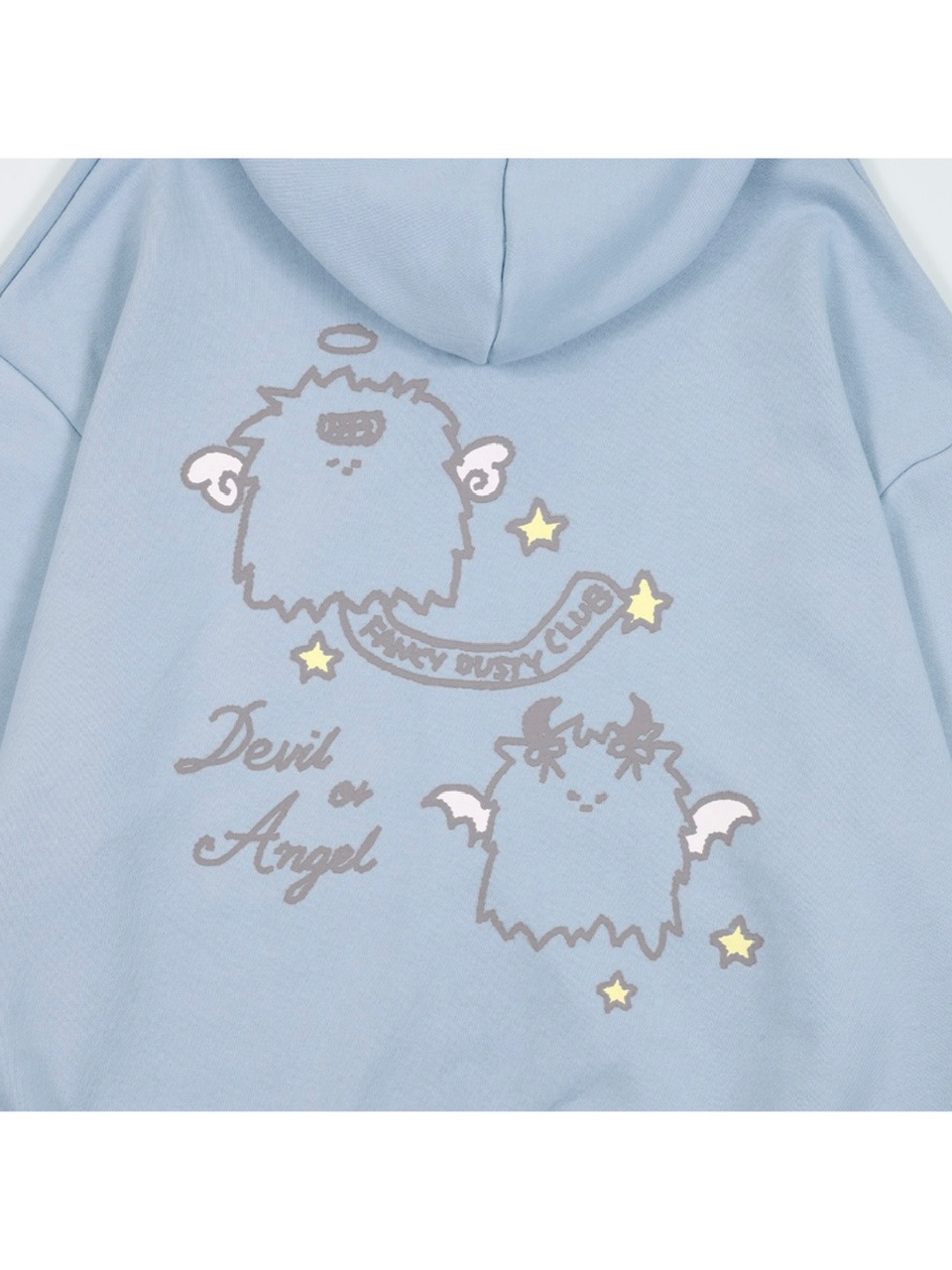 FANCY X DUSTY】DEVIL & ANGEL PRINTED HOODED ZIP-UP