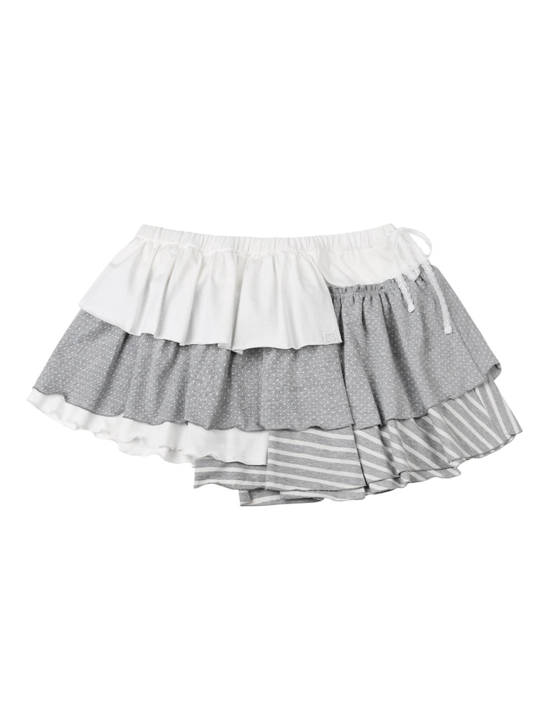 【TUOMIO】BANDED LAYERED SKIRT / 【トゥオミオ】バンディッドレイヤードスカート