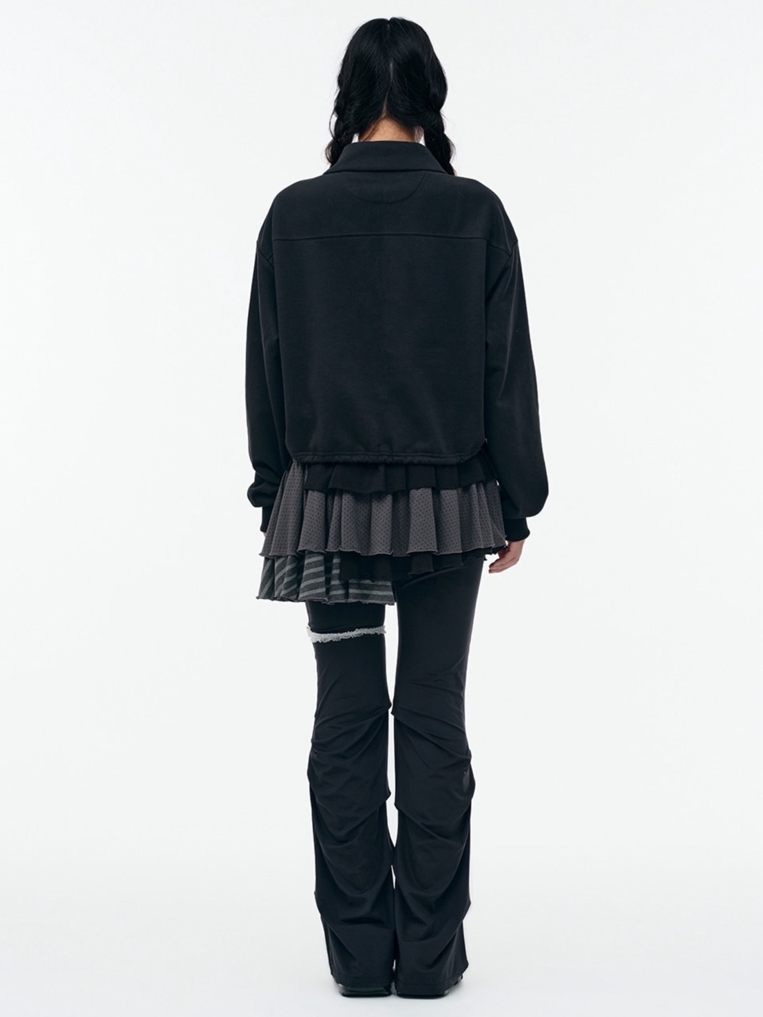 【TUOMIO】BANDED LAYERED SKIRT / 【トゥオミオ】バンディッドレイヤードスカート