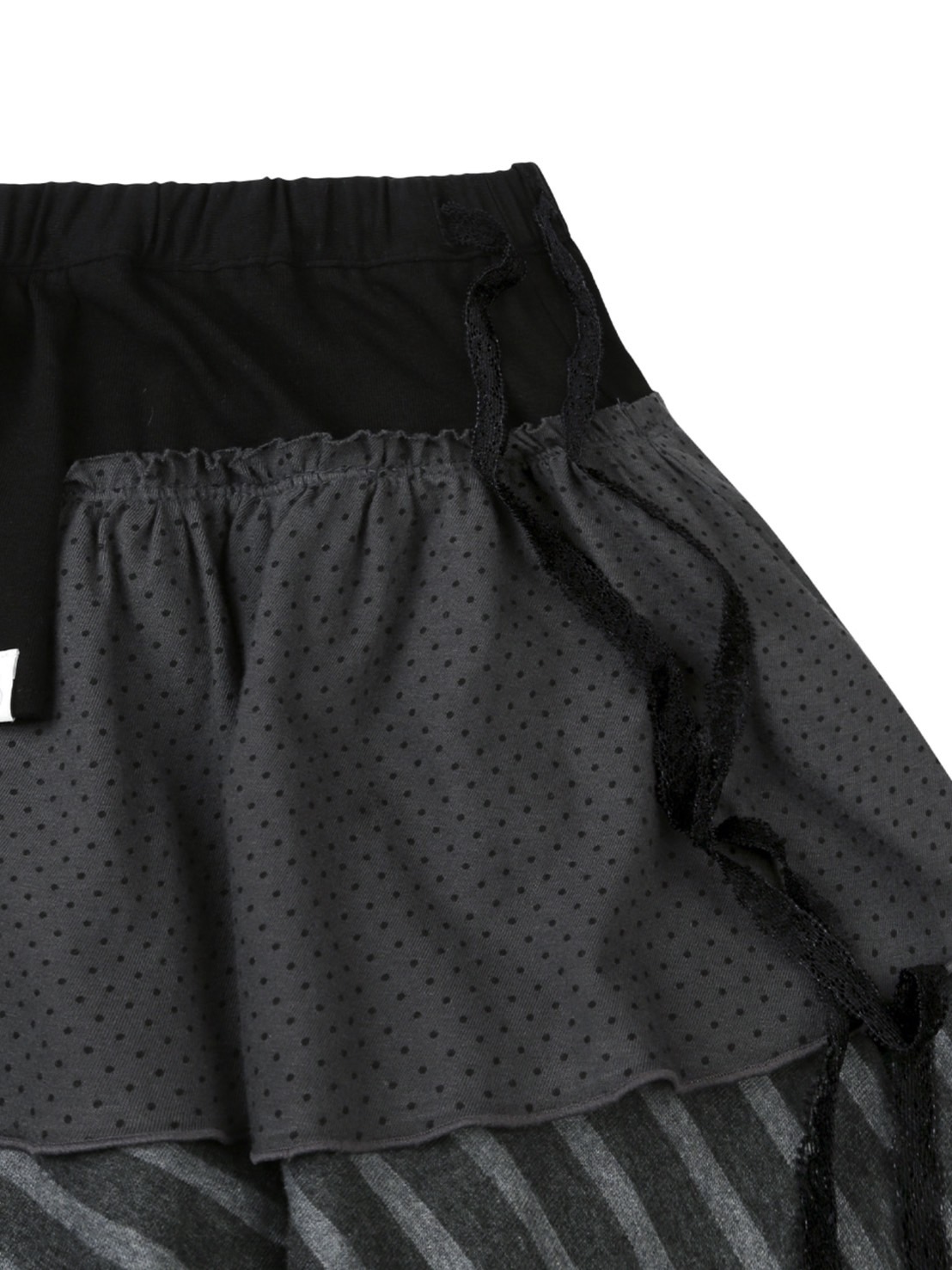 【TUOMIO】BANDED LAYERED SKIRT / 【トゥオミオ】バンディッドレイヤードスカート