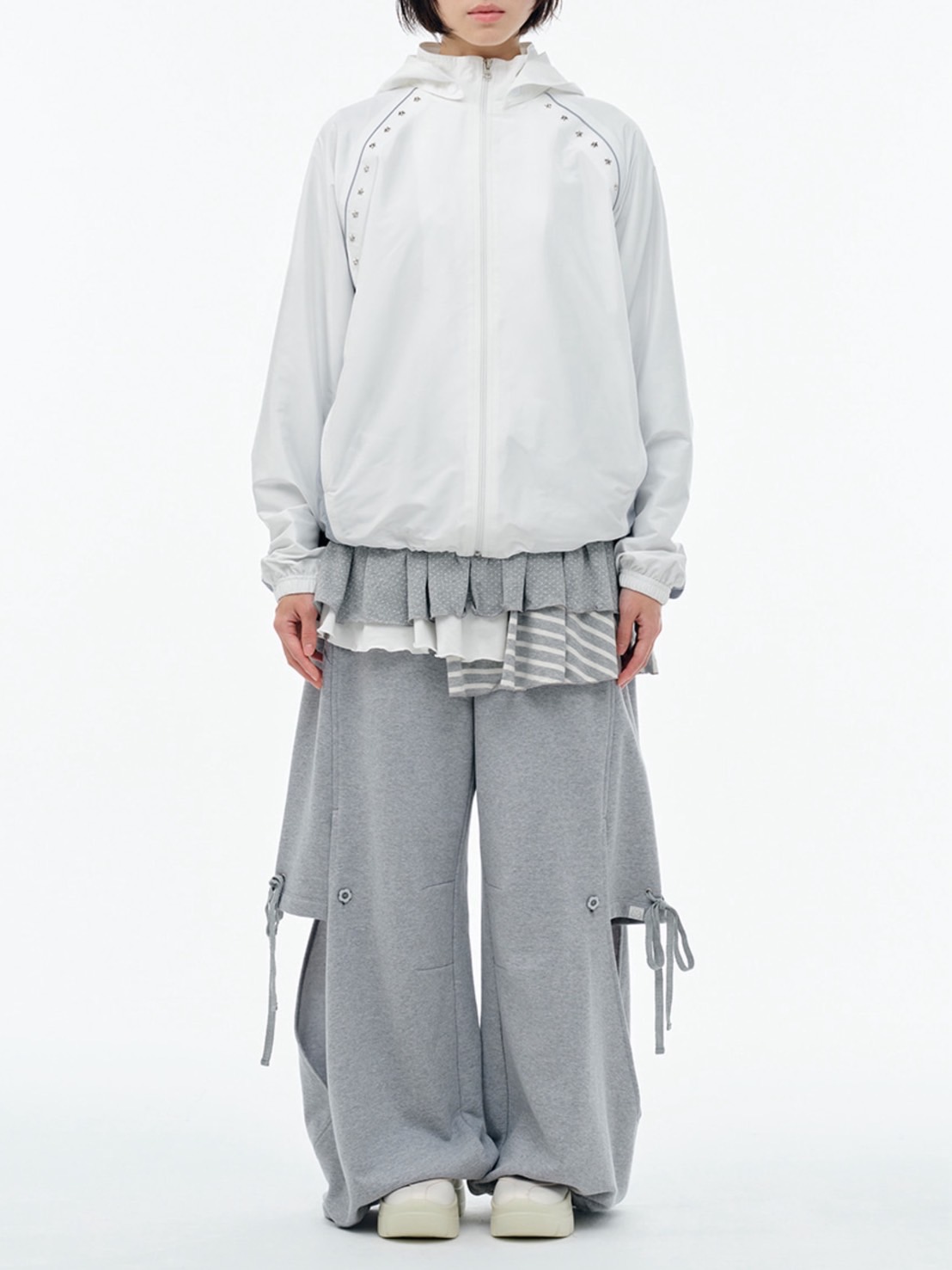 【TUOMIO】BANDED LAYERED SKIRT / 【トゥオミオ】バンディッドレイヤードスカート