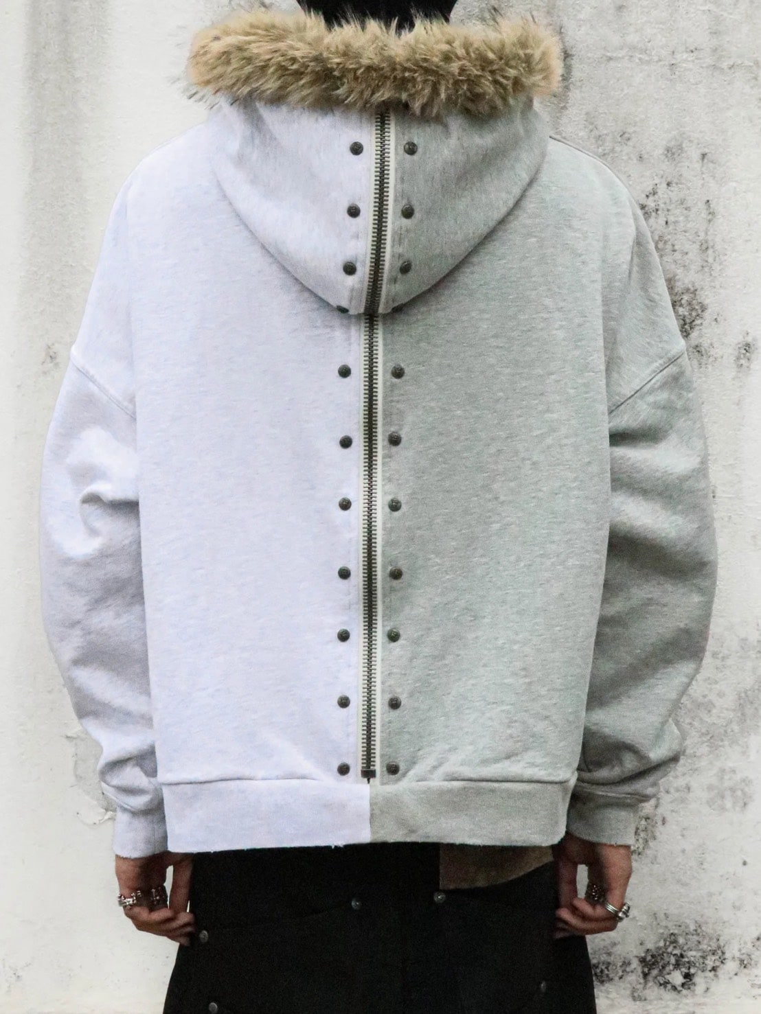 Thought We Friends】Nyra Zip-Up Jacket with Detachable Fur Hood