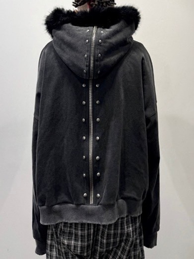 Thought We Friends】Nyra Zip-Up Jacket with Detachable Fur Hood