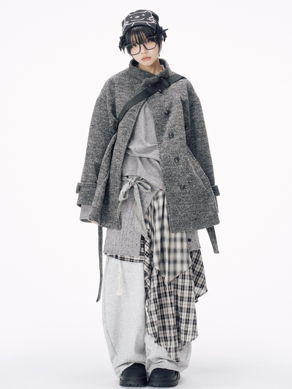 【Nerd out XU】stand collar over coat / 【ナードアウトエックスユー】スタンドカラーオーバーコート