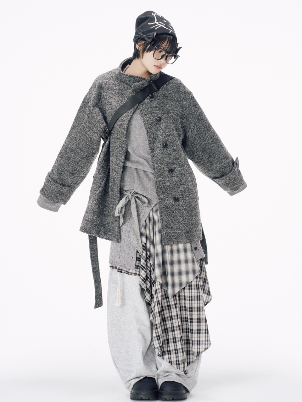 受注制【Nerd out XU】stand collar over coat / 【ナードアウト