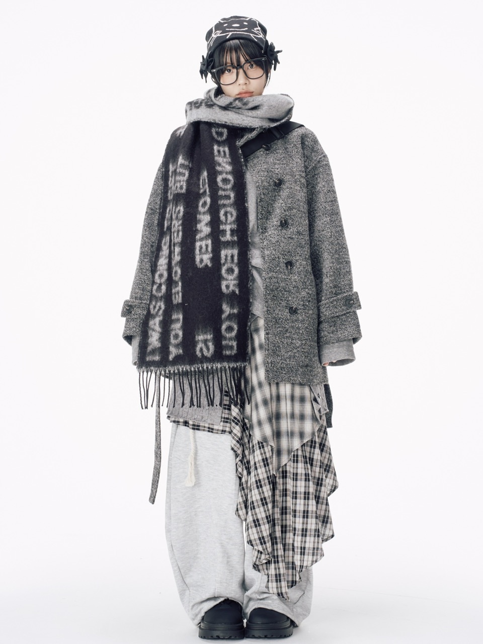 受注制【Nerd out XU】stand collar over coat / 【ナードアウト