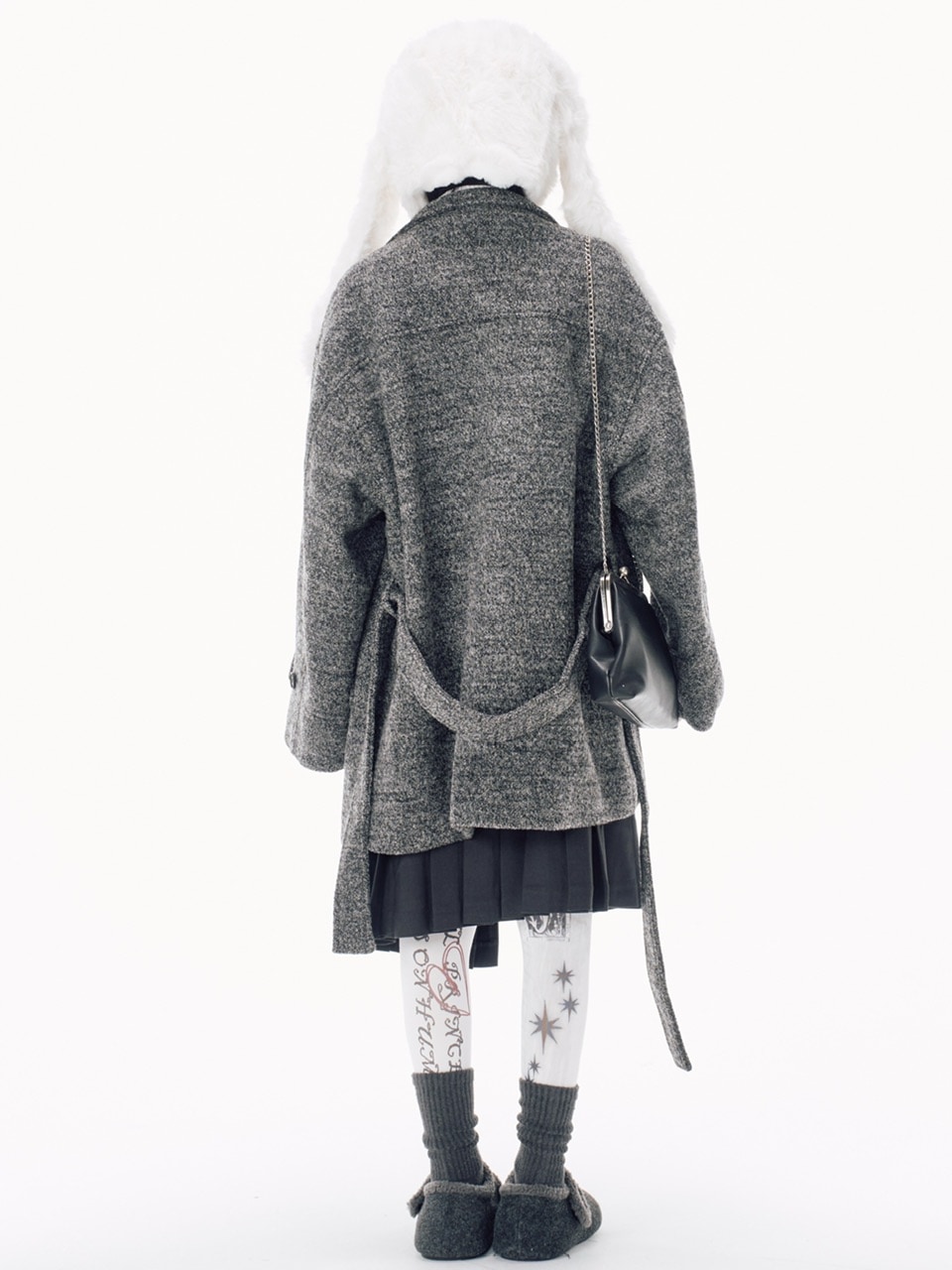 【Nerd out XU】stand collar over coat / 【ナードアウトエックスユー】スタンドカラーオーバーコート