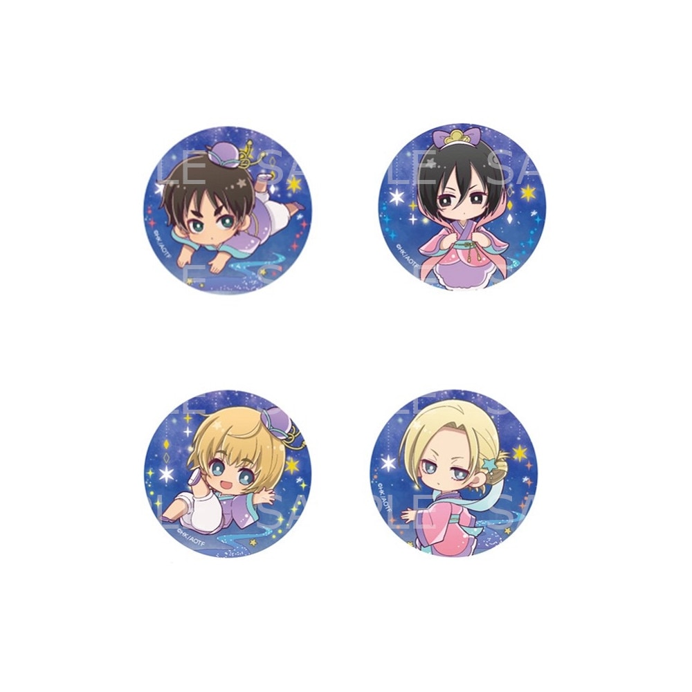 【 予約 08/11 発送予定】 進撃の巨人 缶バッジ(七夕)BOX A ※BOX販売 グッズ