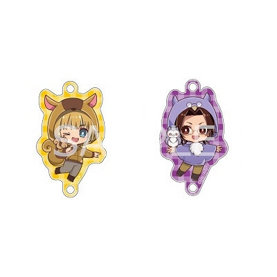 【 予約 06/09 発送予定】 進撃の巨人 連結チャーム (ケモミミパーカー) アルミン・ハンジ グッズ