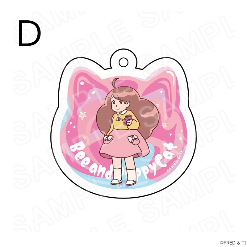ビーとパピーキャット アクリルキーホルダー（猫型）Ｄ グッズ