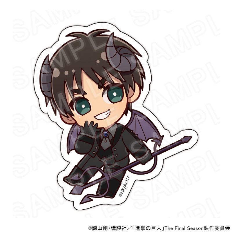 【 12/02 発送予定】 進撃の巨人 ミニキャラステッカー 天使と悪魔Ver. エレン・イェーガー グッズ