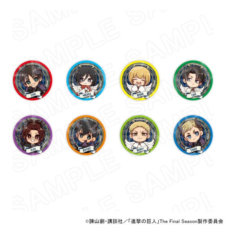 【 12/02 発送予定】 進撃の巨人 ミニキャラ缶バッジコンプリートBOX 天使と悪魔Ver. グッズ