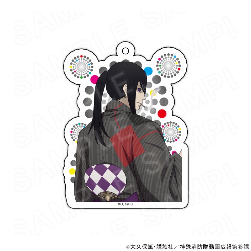 新門紅丸　アクリルスタンド　缶バッジ 炎炎ノ消防隊 新門紅丸 アクリルスタンド 缶バッジ マルイ