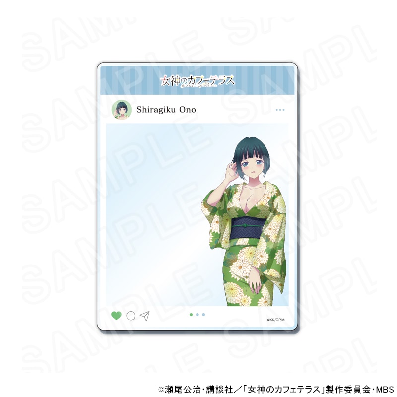 女神のカフェテラス】 SNS風アクリルカード 小野白菊