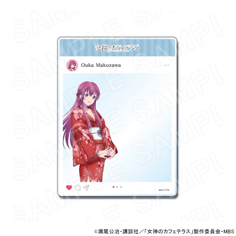女神のカフェテラス】 SNS風アクリルカード 幕澤桜花