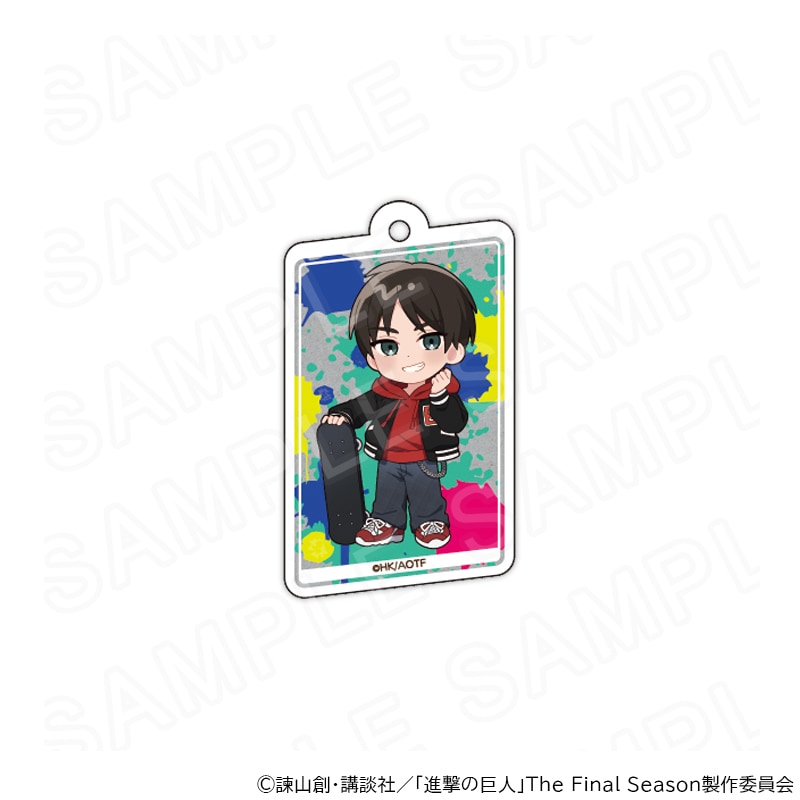 【 12/15 発送予定】 TVアニメ『進撃の巨人』 ミニキャラアクリルキーホルダー ストリートファッションver. (エレン) グッズ
