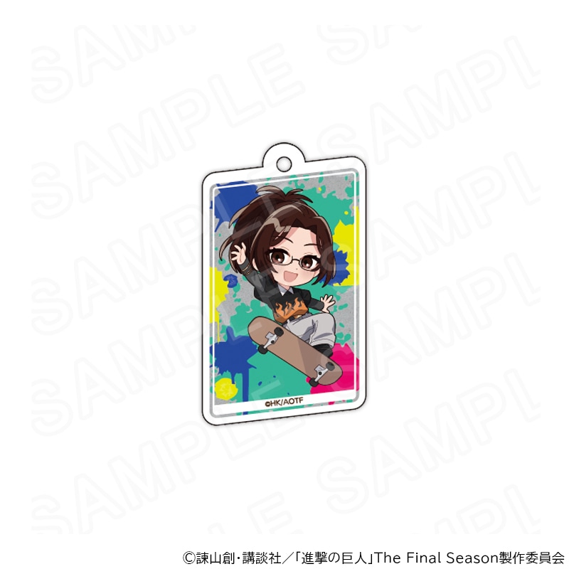 新品 進撃の巨人 グラフアート ハンジ 誕生日 アクリルキーホルダー TVアニメ『進撃の巨人』 ミニキャラアクリルキーホルダー