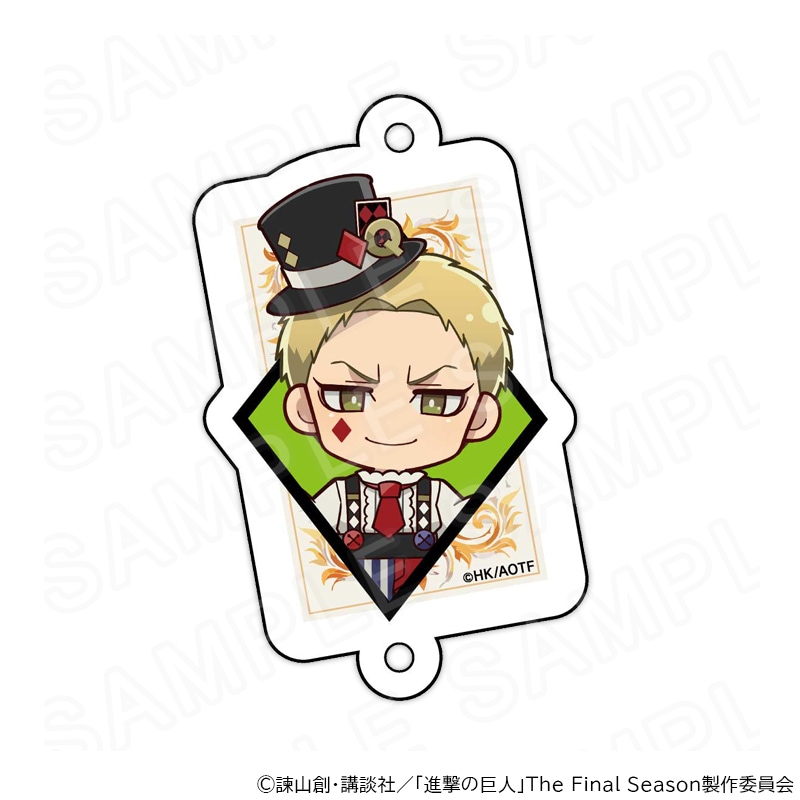 【 05/12 発送予定】 進撃の巨人 ミニキャラアクリルチャーム プレイングカードVer.ライナー・ブラウン グッズ