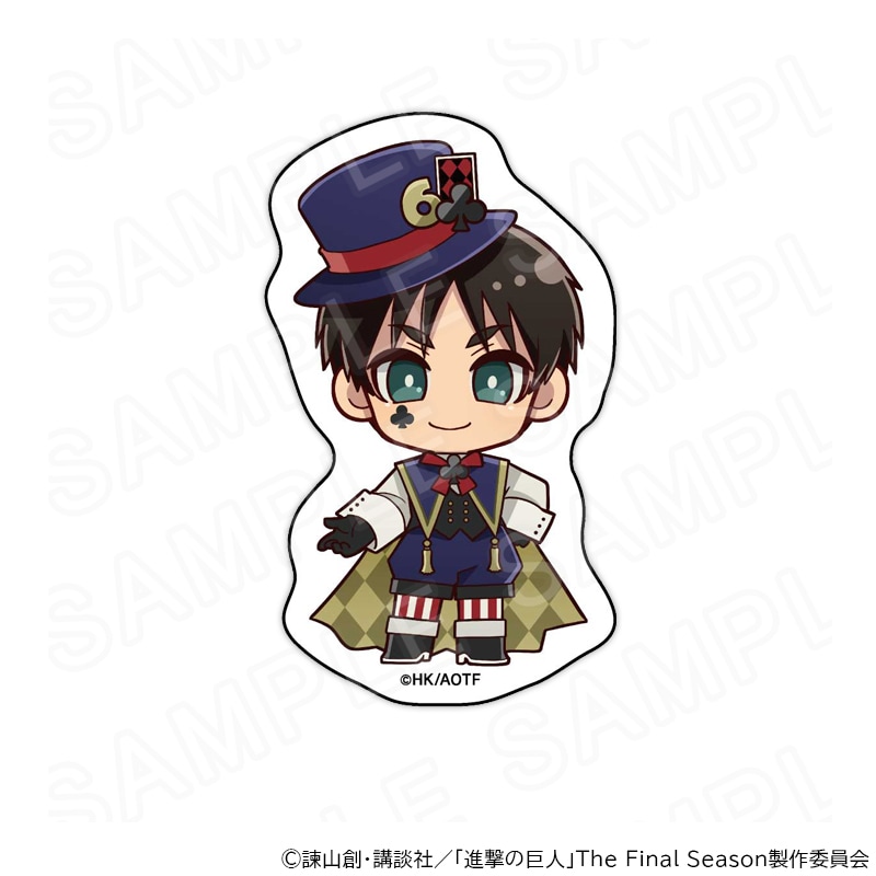 【 05/12 発送予定】 進撃の巨人 ミニキャラステッカー プレイングカードVer.エレン・イェーガー グッズ