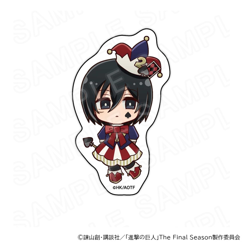 【 05/12 発送予定】 進撃の巨人 ミニキャラステッカー プレイングカードVer.ミカサ・アッカーマン グッズ