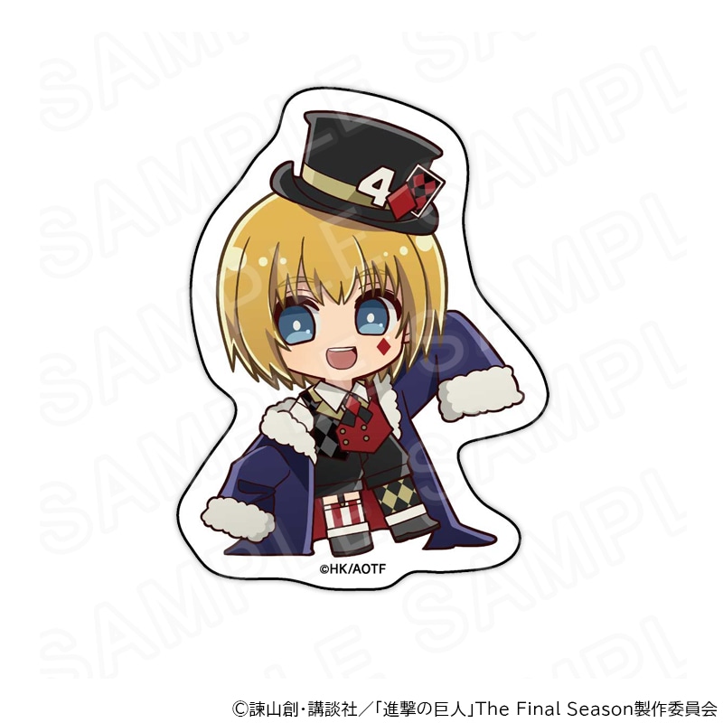 【 05/12 発送予定】 進撃の巨人 ミニキャラステッカー プレイングカードVer.アルミン・アルレルト グッズ