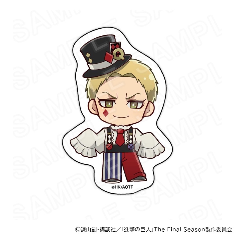 【 05/12 発送予定】 進撃の巨人 ミニキャラステッカー プレイングカードVer.ライナー・ブラウン グッズ