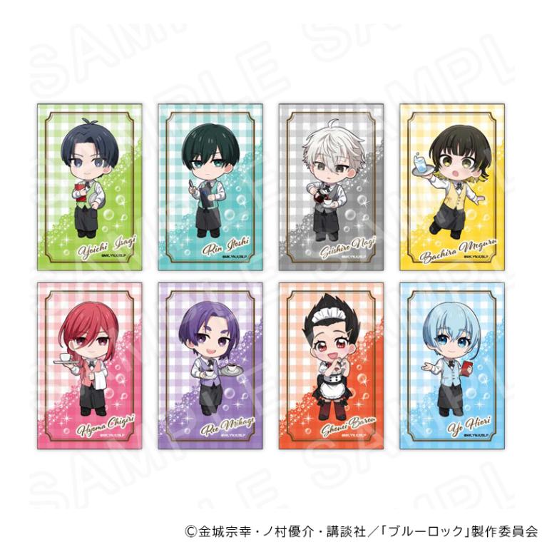 【 03/02 発送予定】 TVアニメ『ブルーロック』ミニキャラトレーディングカード(カフェ衣装Ver)バラ グッズ