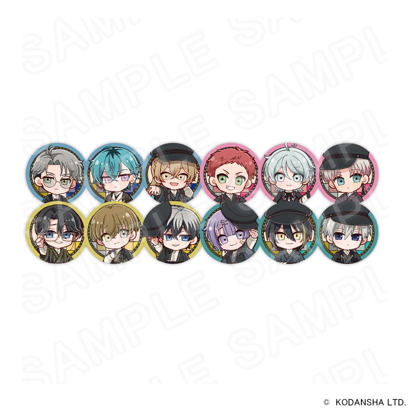 【 04/03 発送予定】 ハンドレッドノート ミニキャラ缶バッジ 大正浪漫Ver. ※ブラインド販売 グッズ