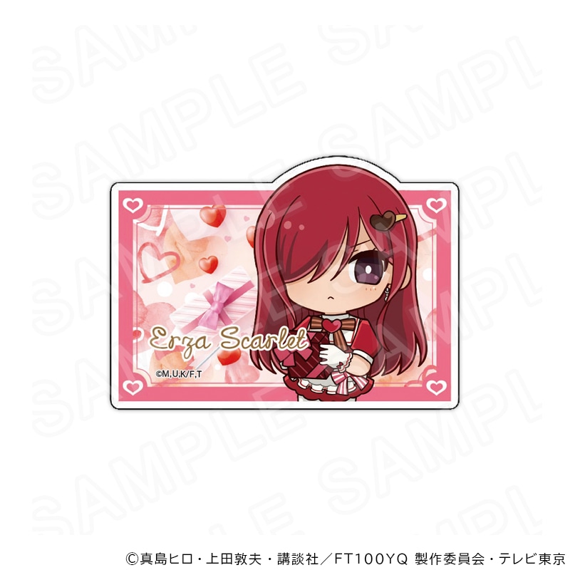 【 03/10 発送予定】 TVアニメ「FAIRY TAIL 100年クエスト」 ネームバッジ （バレンタインデーVer） エルザ  グッズ