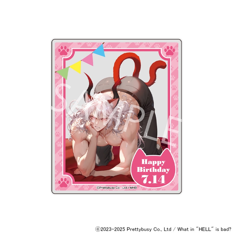 【 06/12 発送予定】 What in hell is bad?‐地獄のどこが悪い？ 猫の日 バースデーアクリルカード[サタン]