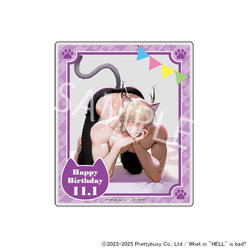 【 06/12 発送予定】 What in hell is bad?‐地獄のどこが悪い？ 猫の日 バースデーアクリルカード[レヴィアタン]