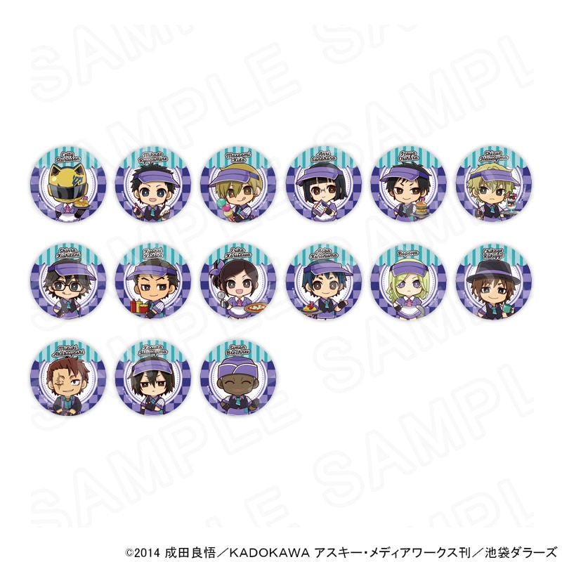【 04/09 発送予定】 TVアニメ 『デュラララ!!×２』ダイナーズカフェ缶バッジ コンプリートセット ※BOX販売 グッズ