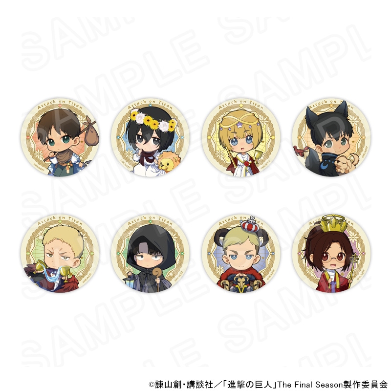 【 06/11 発送予定】 「進撃の巨人」タロット コラボカフェ ミニキャラ缶バッジ ※ブラインド販売