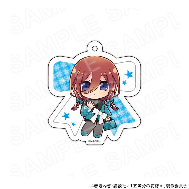 【 09/14 発送予定】 TVスペシャルアニメ「五等分の花嫁＊」 ミニキャラアクリルキーホルダー　中野三玖（ドレス） グッズ