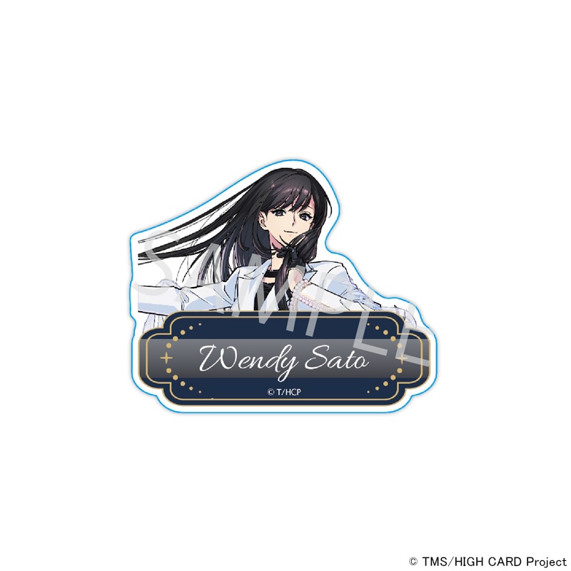 【 09/17 発送予定】 『HIGH CARD』コラボカフェ 描き下ろしネームバッジ[ウェンディ] グッズ