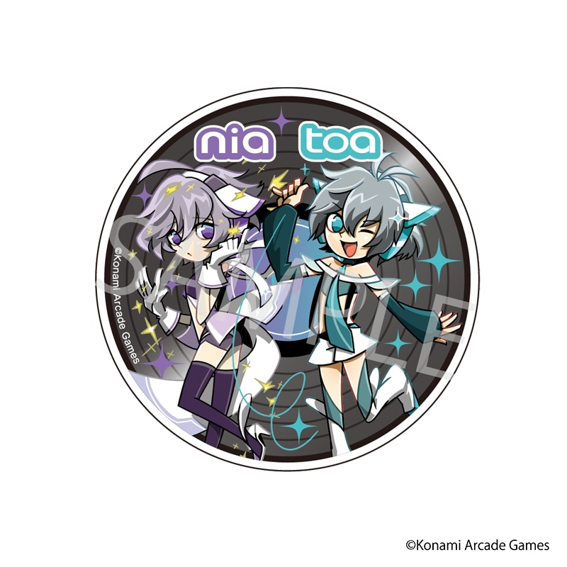 pop'n music」 星空コラボカフェ DISK風アクリルコースター[ニア＆トア