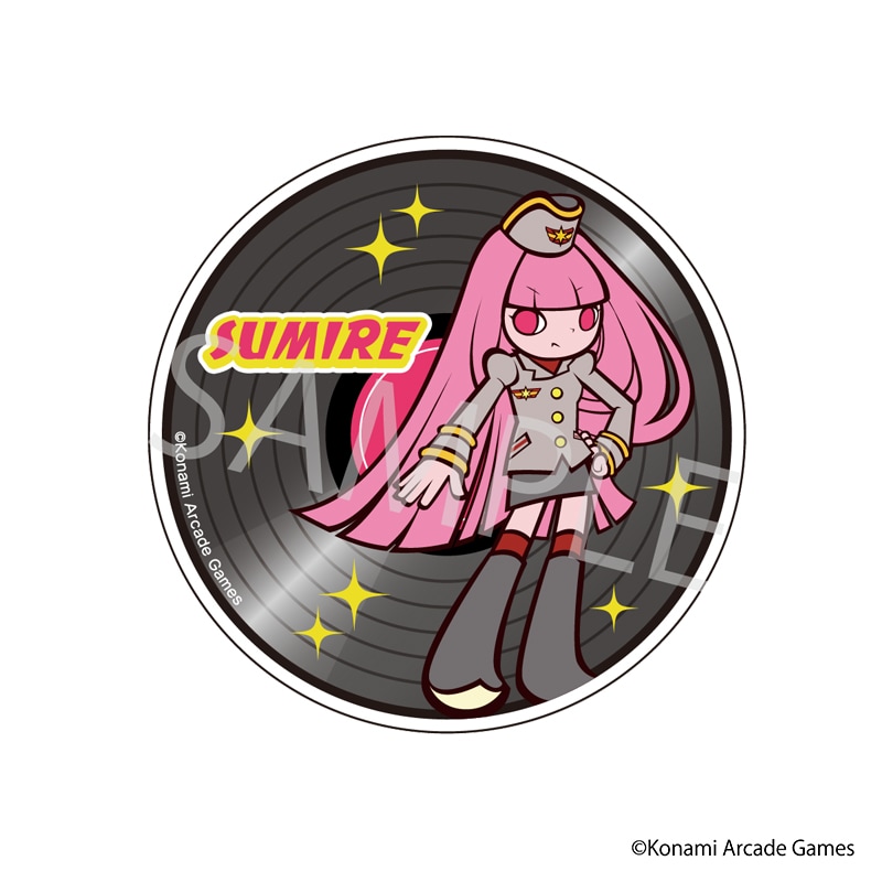 【 09/10 発送予定】 「pop'n music」 星空コラボカフェ DISK風アクリルコースター[スミレ] グッズ