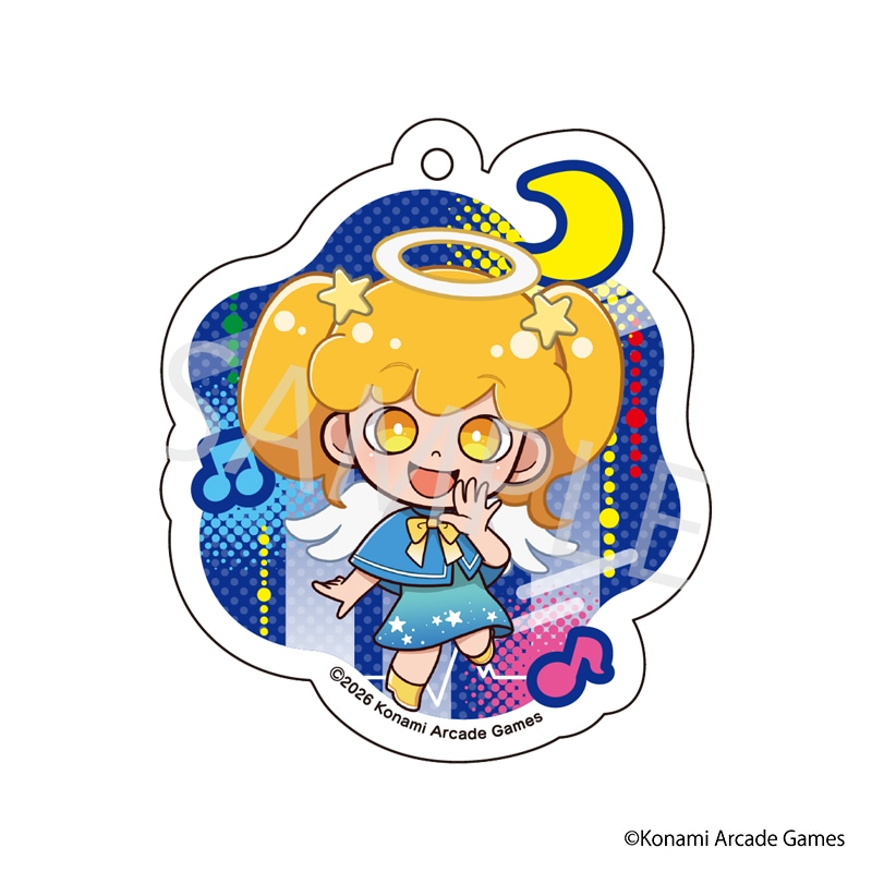 【 09/10 発送予定】 「pop'n music」 星空コラボカフェ ミニキャラアクリルキーホルダー[ポエット] グッズ
