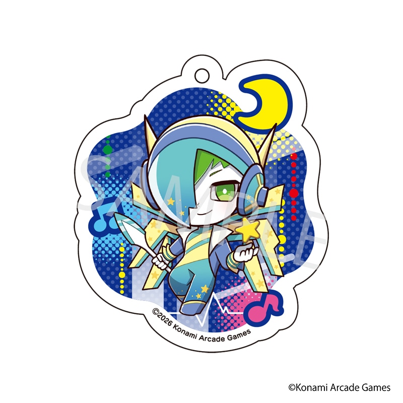 【 09/10 発送予定】 「pop'n music」 星空コラボカフェ ミニキャラアクリルキーホルダー[ジルクファイド] グッズ