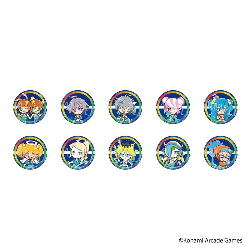【 09/10 発送予定】 「pop'n music」 星空コラボカフェ ミニキャラ缶バッジ ※ランダム販売 グッズ