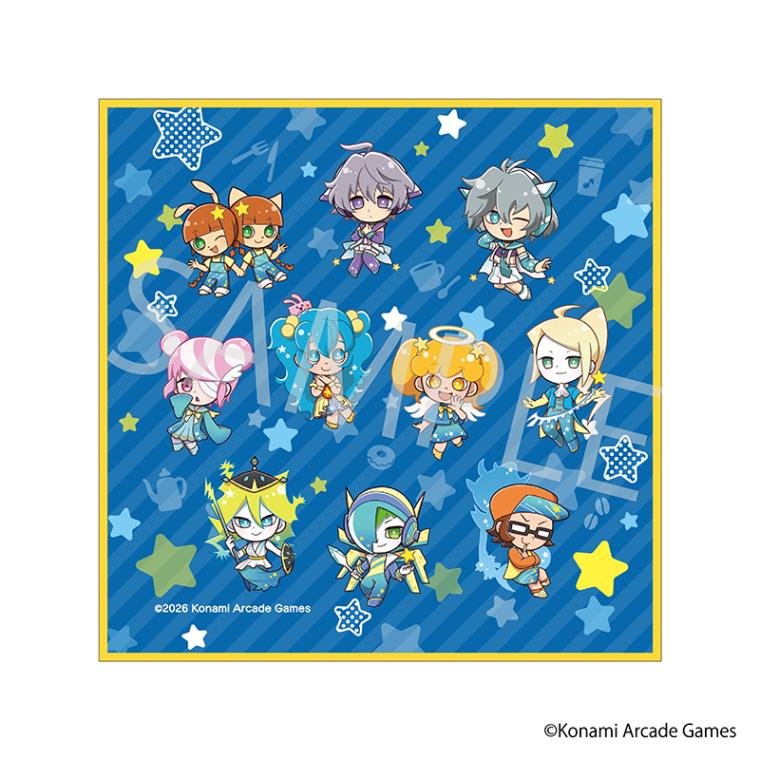 【 09/03 発送予定】 「pop'n music」 星空コラボカフェ ミニタオル グッズ
