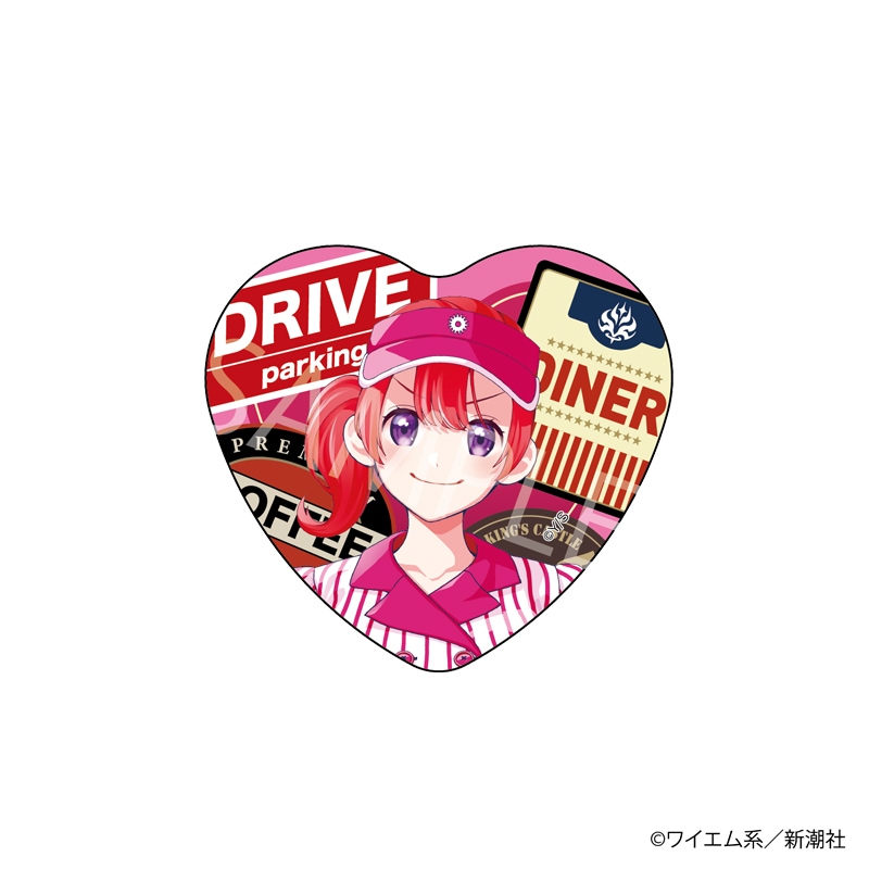 【 10/12 発送予定】 『魔王城の料理番』100万部記念コラボカフェ 描き下ろしハート型缶バッジ[ツムギ] グッズ