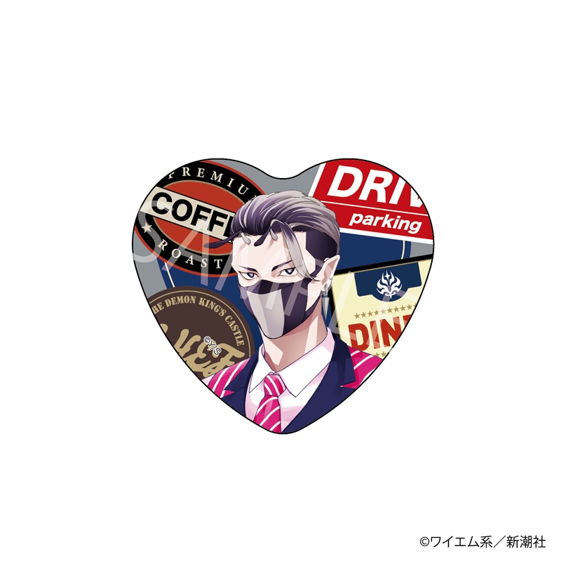 【 10/12 発送予定】 『魔王城の料理番』100万部記念コラボカフェ 描き下ろしハート型缶バッジ[ヴィー] グッズ