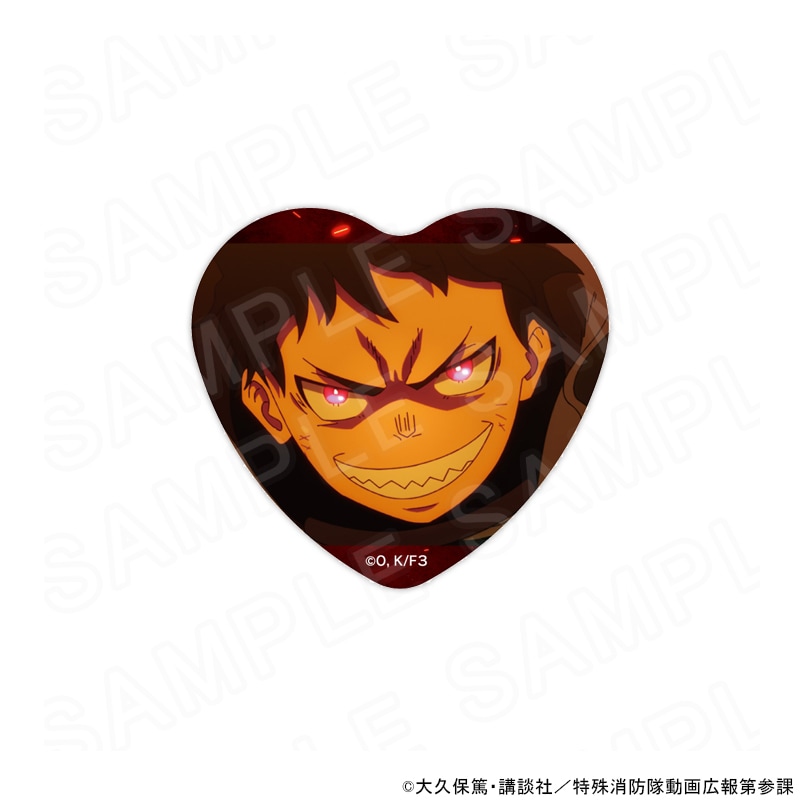 炎炎ノ消防隊 原作 ジョーカー ハート 缶バッジ 炎炎ノ消防隊 参ノ章 場面写ハート缶バッジ