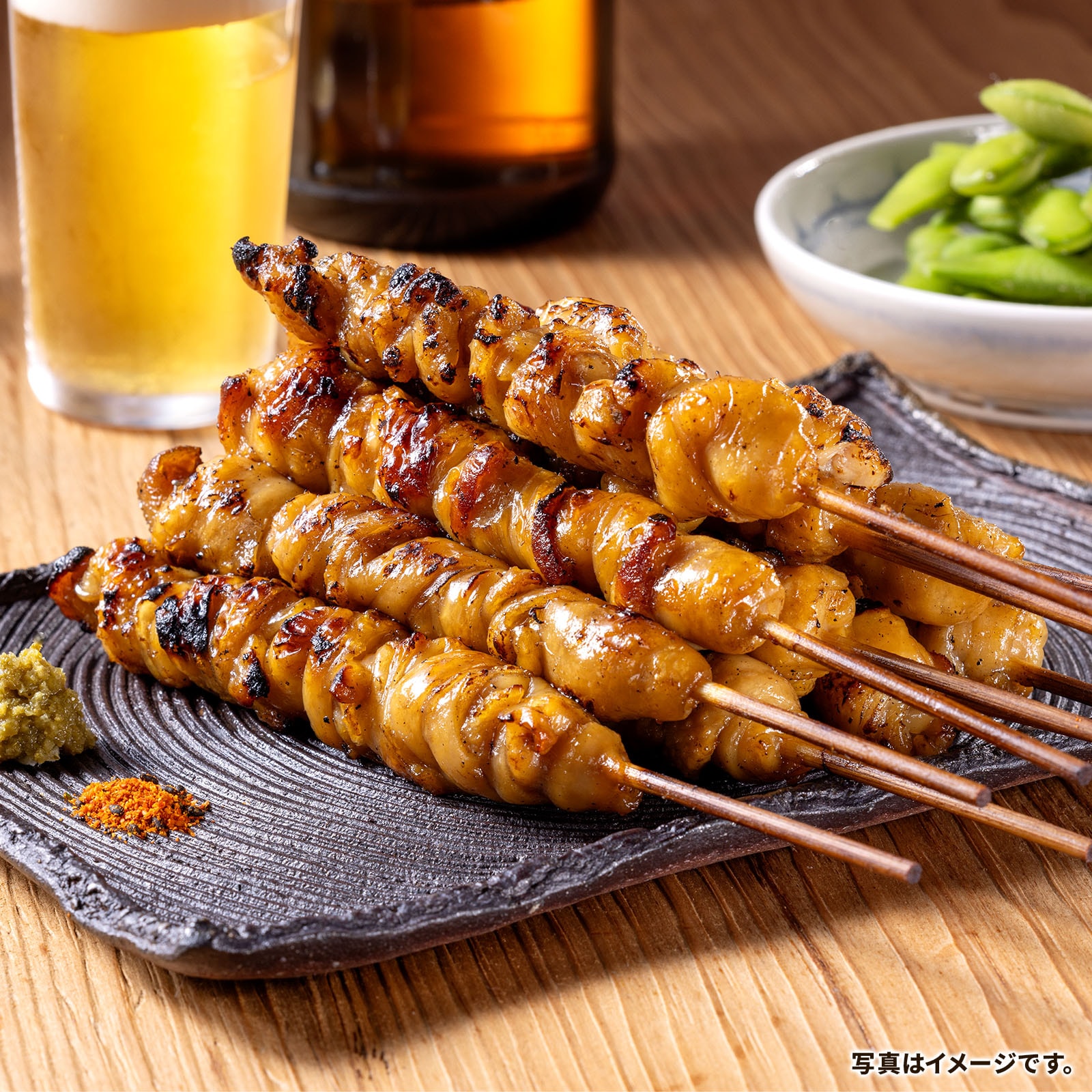 タイ産 冷凍やきとり 炭火やきとり串鶏かわぐるぐる巻き 10本入り