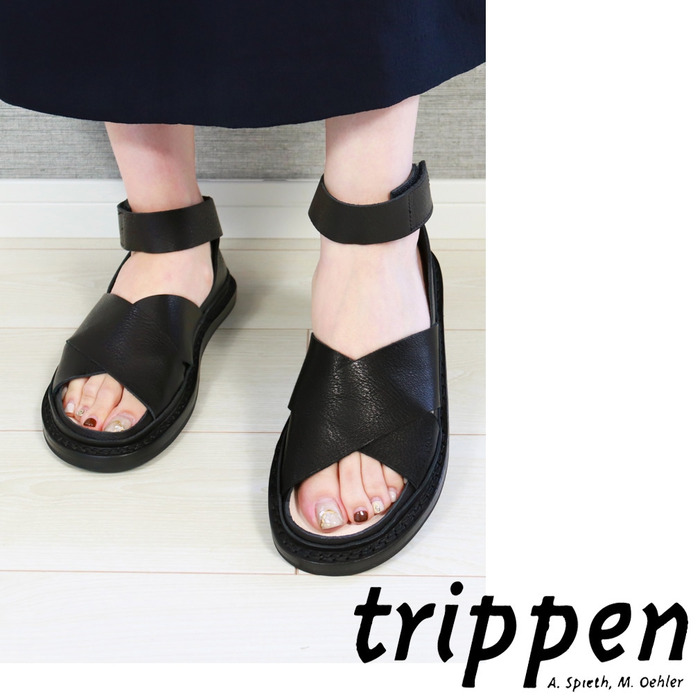 トリッペン trippen LAGOS クロスベルト アンクルストラップ レザー