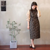 ( SALE 30%OFF ) クーム Coomb 【レオパード柄 ノースリーブ ワンピース】 ブラウン ブラック 茶色 黒 レディース 服 ワンピ 秋 冬 かわいい おしゃれ オシャレ 柄 カジュア