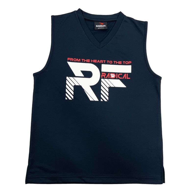 RADICAL Vネックノースリーブ＜ブラック×ホワイト＞